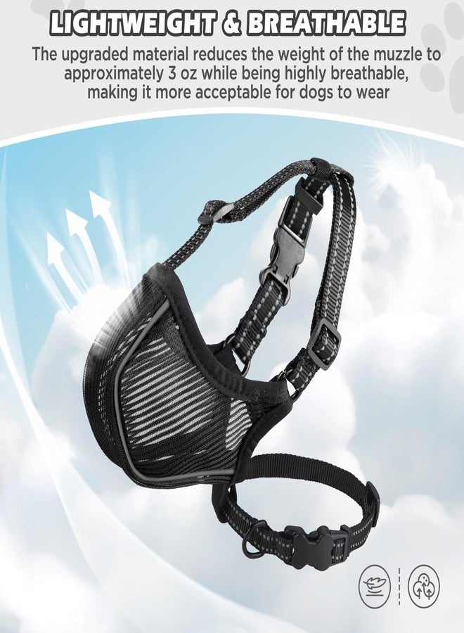 BONTHEE Dog Muzzle,Mesh Soft Muzzle for Small Medium Large Sized Dogs, Adjustable Puppy Muzzles with Collar Prevents Chewing,Biting & Scavenging | Allows Panting, Drinking & Grooming (M) - Image 5
