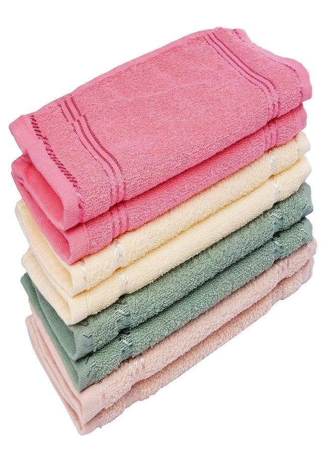 ORAS Pure Cotton Printed Small Size Face Towel | Rumal - Extra Soft and Super Absorbent Face Towel for Women, Kids and Newborn Babies - Set of 6 (25x25 cm) - Multicolor - Image 1