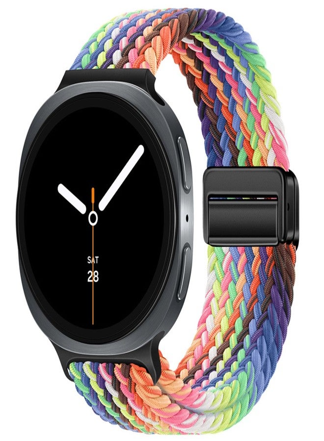 BandRain Stretchy Braided Bands Compatible with Samsung Galaxy Watch 8 Band 40mm 44mm/Galaxy Watch 8 Classic 46mm, Elastic Nylon Wristband Sport Strap for Galaxy Watch 8 2025 Women Men - Image 1