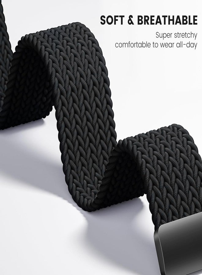 BandRain Stretchy Braided Bands Compatible with Samsung Galaxy Watch 8 Band 40mm 44mm/Galaxy Watch 8 Classic 46mm, Elastic Nylon Wristband Sport Strap for Galaxy Watch 8 2025 Women Men - Image 4