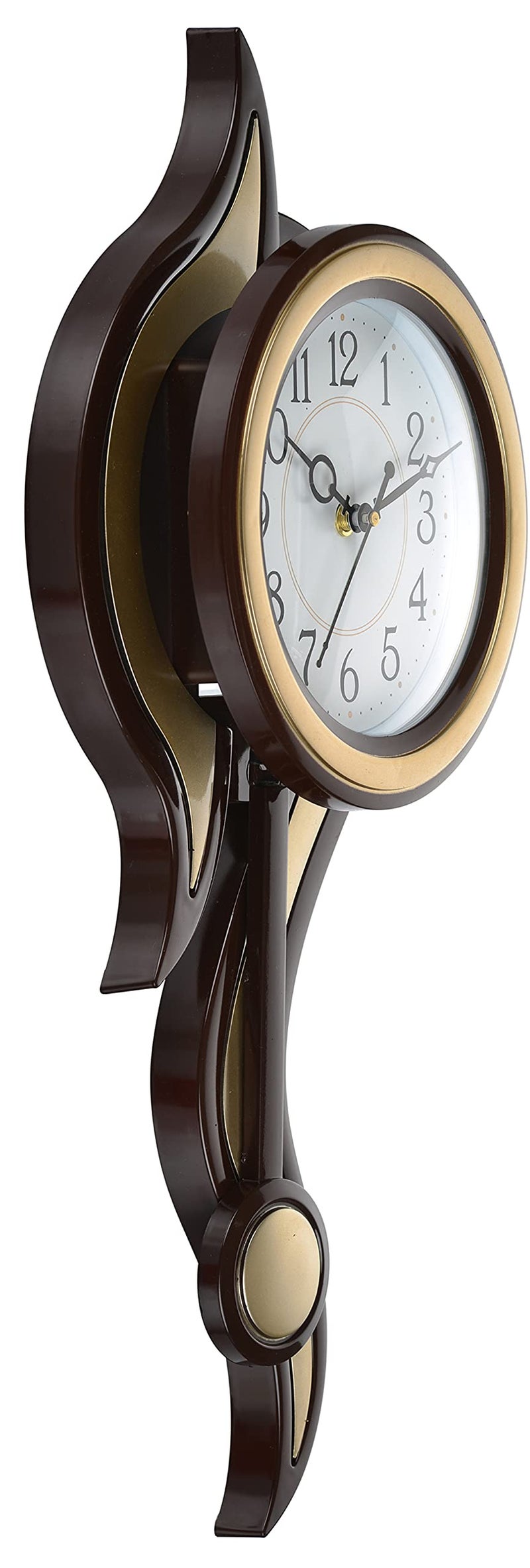 Harbour Analog Latest Stylish New Models Wall Clock with Pendulum for Home Living Room Hall Bedroom (Size Height 52 cm X Width 22 cm)- Home Decor Big Size Wall Clock Mz AD 4,Gold,King(MZ A 13 AD 4) - Image 3