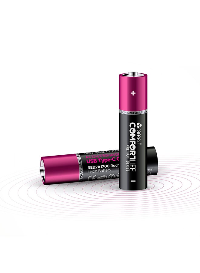 Rafeed AA Rechargeable Batteries 2 PCS Multicolor  - Image 1