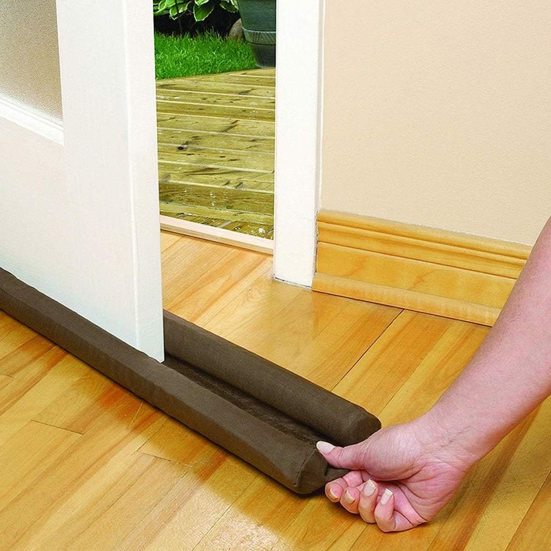 Under Door Draft Blocker Twin draft guard reduce Noise Breeze Blocker Adjustable Door gap Sweeps - Image 4