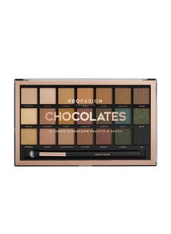Profusion Cosmetics Profusion Cosmetics 21 Shade Eyeshadow Palette Collection & Brush, Chocolates  - Image 1