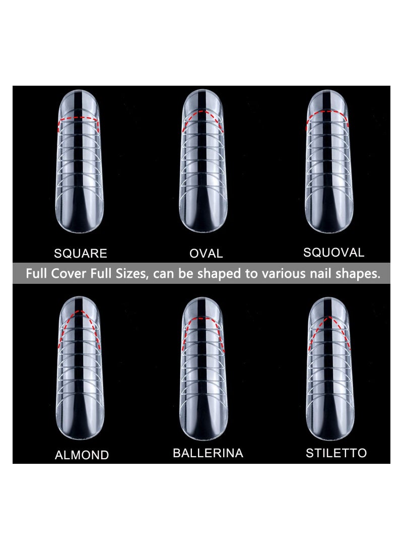 brunson Dual Nail Forms for Poly Extension Gel Pre-shaped False Tips with Scale 120pcs Manicure Tool for Nail Extensions Mold Nail Tips Acrylic Nails False Nails Manicure Tool - Image 3