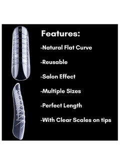brunson Dual Nail Forms for Poly Extension Gel Pre-shaped False Tips with Scale 120pcs Manicure Tool for Nail Extensions Mold Nail Tips Acrylic Nails False Nails Manicure Tool  - Image 2