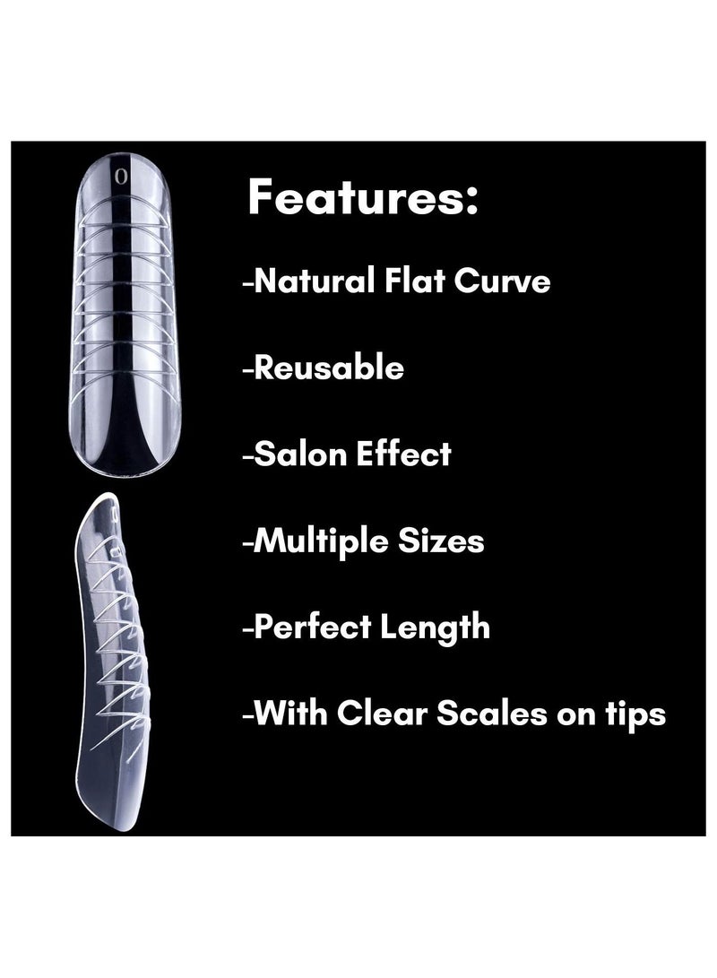 brunson Dual Nail Forms for Poly Extension Gel Pre-shaped False Tips with Scale 120pcs Manicure Tool for Nail Extensions Mold Nail Tips Acrylic Nails False Nails Manicure Tool - Image 2