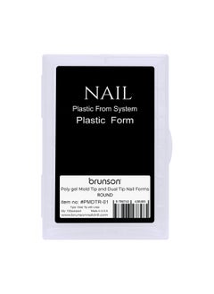 brunson Dual Nail Forms for Poly Extension Gel Pre-shaped False Tips with Scale 120pcs Manicure Tool for Nail Extensions Mold Nail Tips Acrylic Nails False Nails Manicure Tool  - Image 1