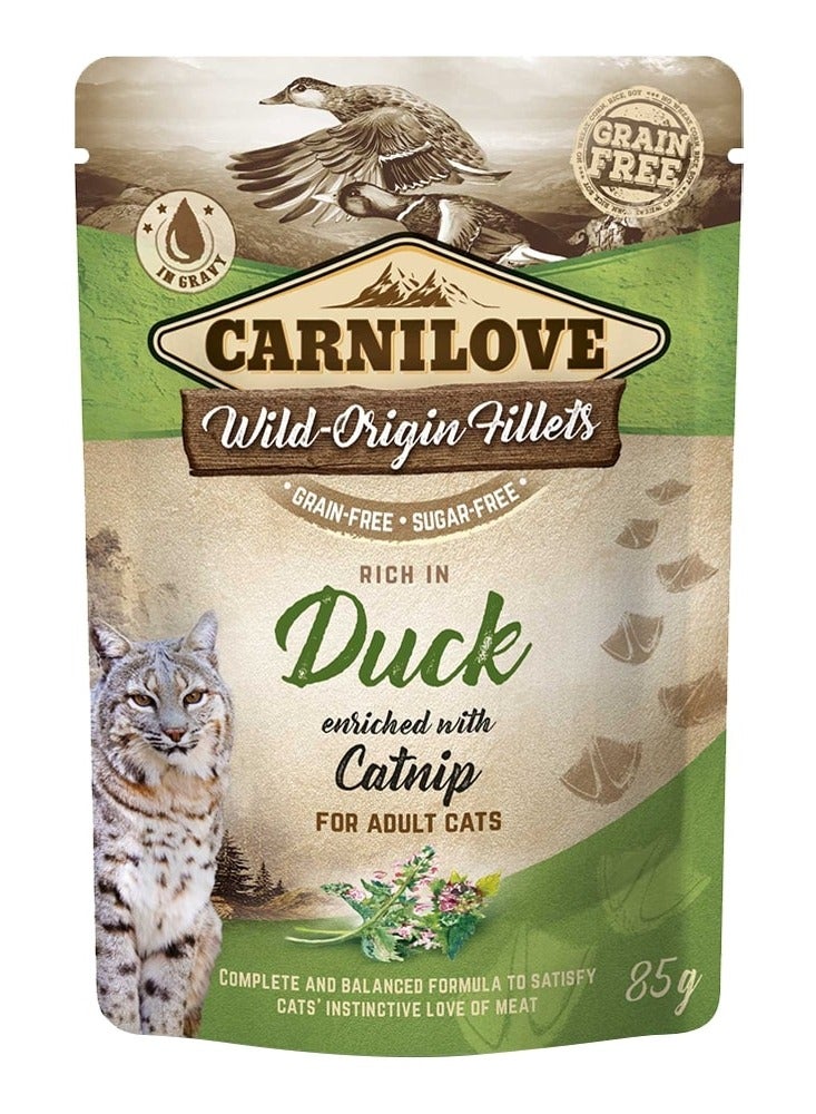 CARNILOVE Carnilove Duck enriched with Catnip for Adult Cats (Wet Food Pouches) 24x85g