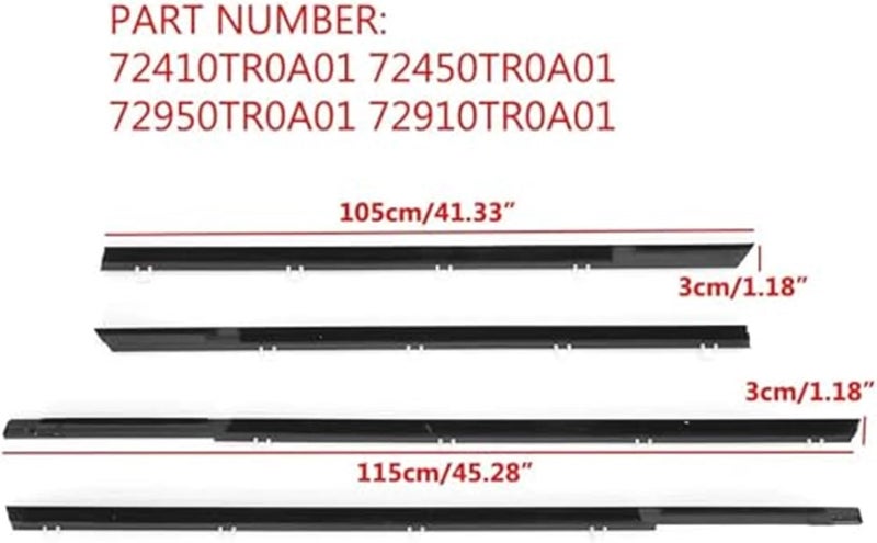 Yurefax Car Window Door Seals for Civic Sedan 2012-2015 - Image 2