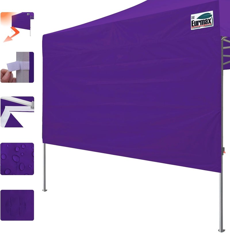 Eurmax USA 10ft Instant Canopy SunWall Canopy Tent Sidewall for Pop Up Canopy Tent,1 Pack Removable Sidewall Only(Purple) - Image 5