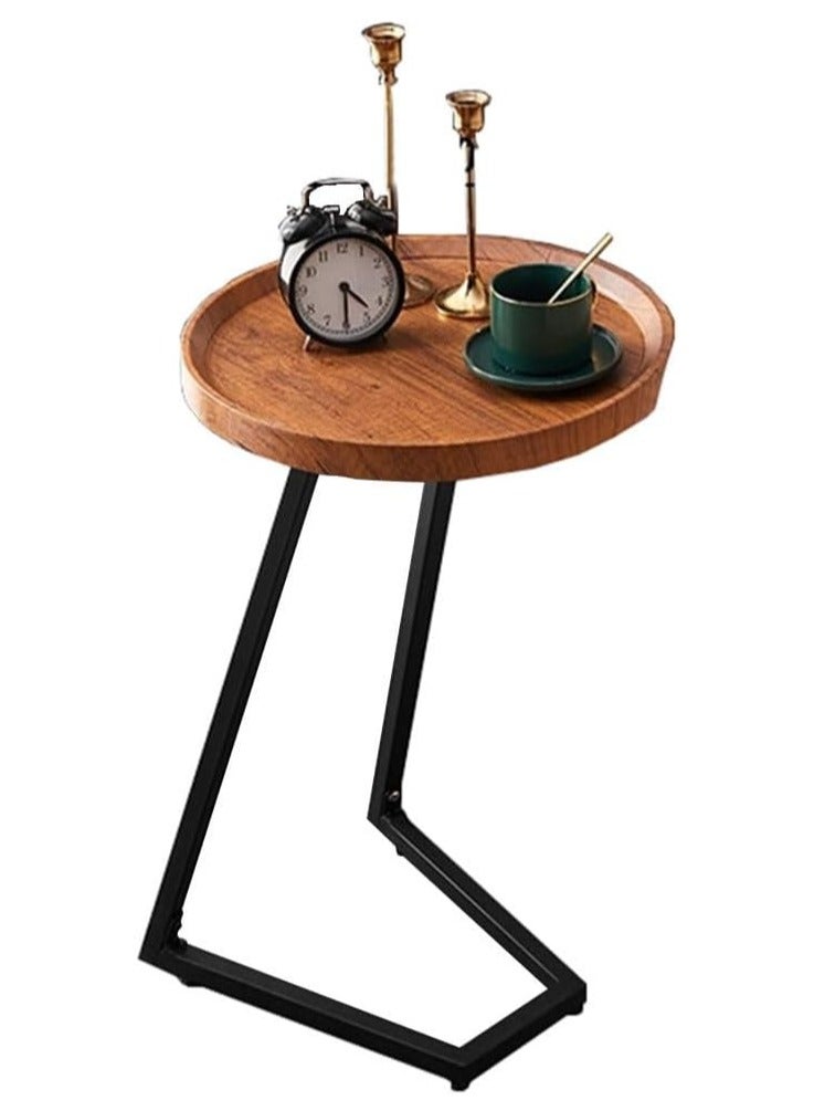 DubaiGallery Side Table Small Bedside Table Mini Skinny Bedside Table End Table, Space Saving Height 27.6 inches (70 cm) C-Shaped Coffee Table, Side Sofa Snack Table for Sofa Reclining Furniture - Image 1