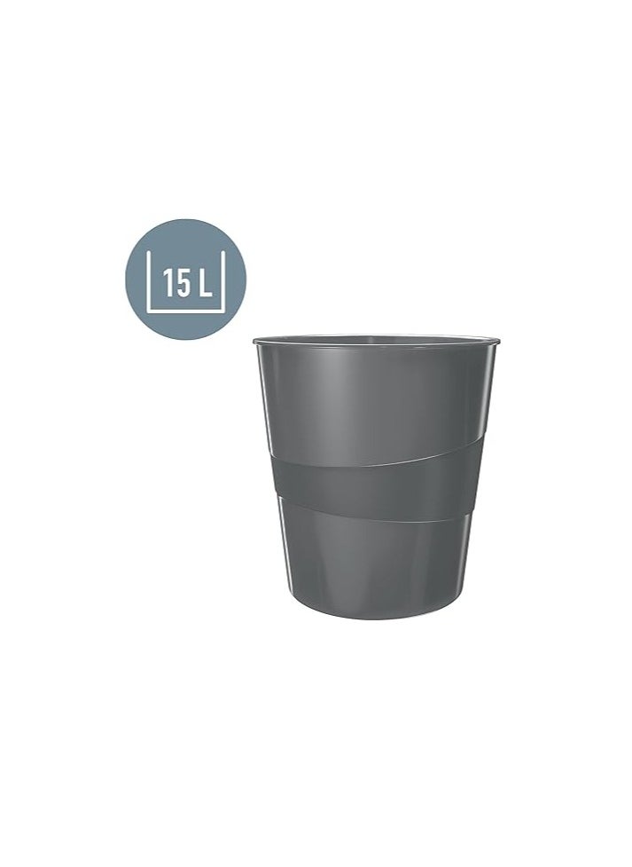 LEITZ Leitz 5278 (15 Litre) Waste Bin, Plastic, Wow Range, Yellow  - Image 3
