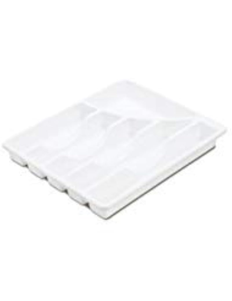 Sterilite 15758006 14 x 1188 x 188 White 6 Compartment Cutlery Tray