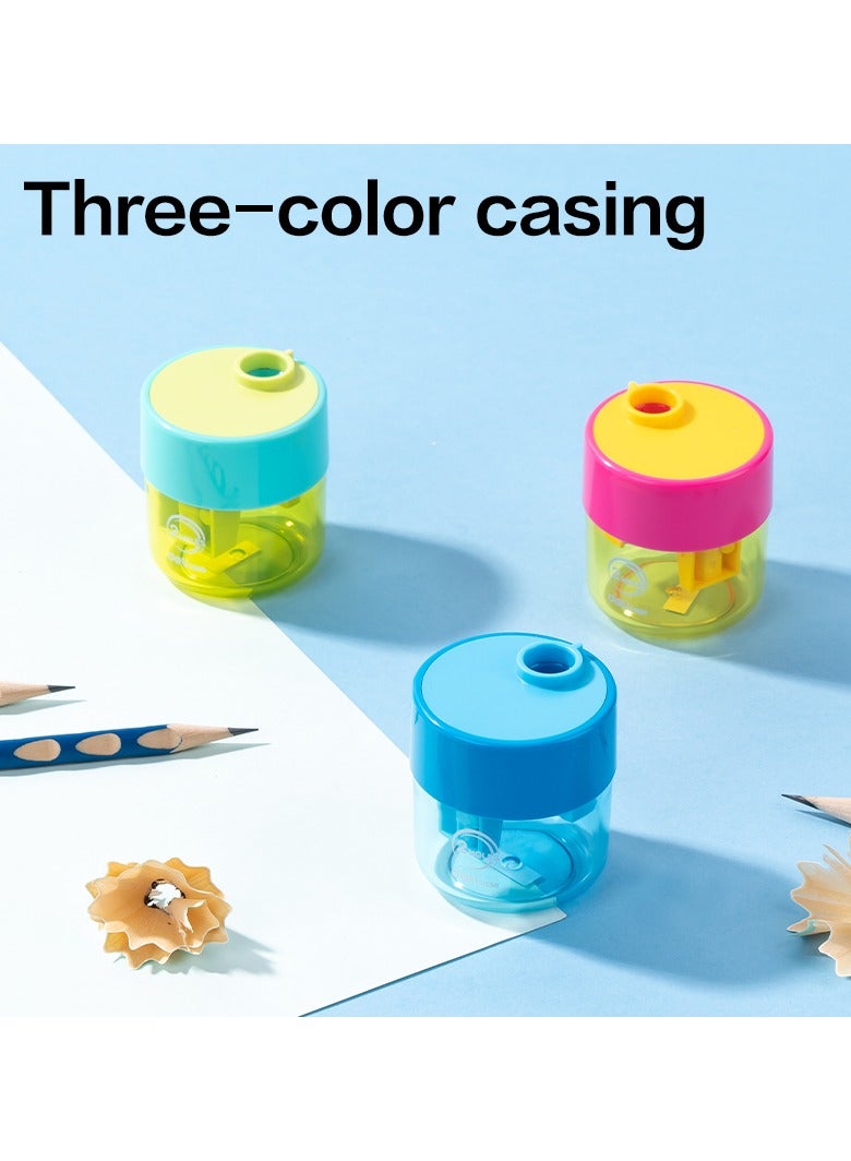 Deli EH558 sharpener قلم رصاص ثنائي الفتحة، 12 قطعة/علبة، ألوان متنوعة مثالي للاستخدام المدرسي والإبداعي - Image 3