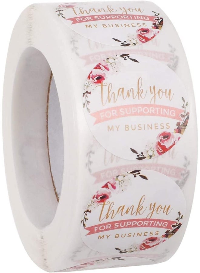 Premify 1 Inch Thank You Stickers, 500 Pieces Thank You Labels For Gift Wrapping, Baking Packaging, Envelope Seals, Small Business, Birthday, Wedding, Party Gift Wrap Bag, Round Label For Gift Shop 