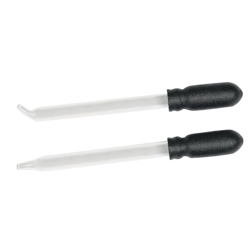 EZY DOSE Flents Straight Bent Tip Medicine Droppers Bottle Transparent and Black 2 Count - Image 2