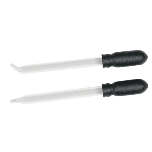 EZY DOSE Flents Straight Bent Tip Medicine Droppers Bottle Transparent and Black 2 Count - Image 1