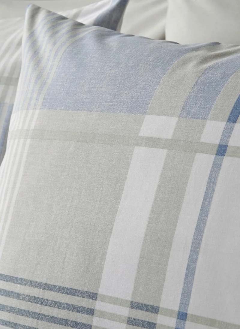 Matalan Blue Check Duvet Set