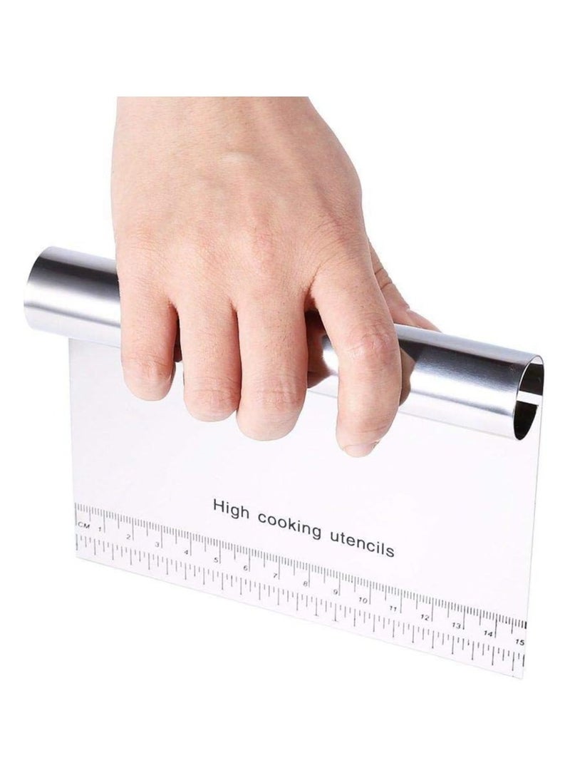 Stainless Steel Cake Smoother & Dough Scraper Cutter – Multipurpose Baking Tool for Fondant, Icing, Pastry & Bread – Durable & Easy to Clean - Image 1