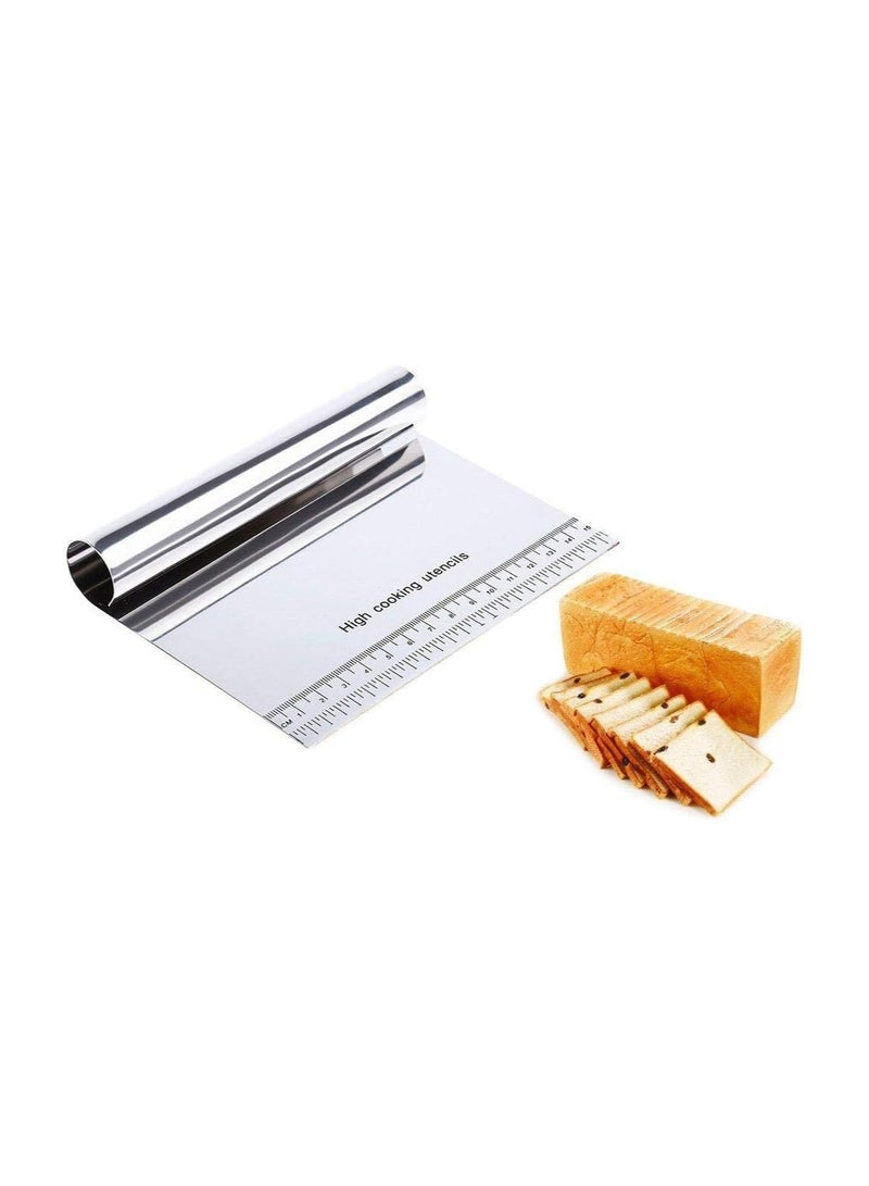 Stainless Steel Cake Smoother & Dough Scraper Cutter – Multipurpose Baking Tool for Fondant, Icing, Pastry & Bread – Durable & Easy to Clean - Image 4