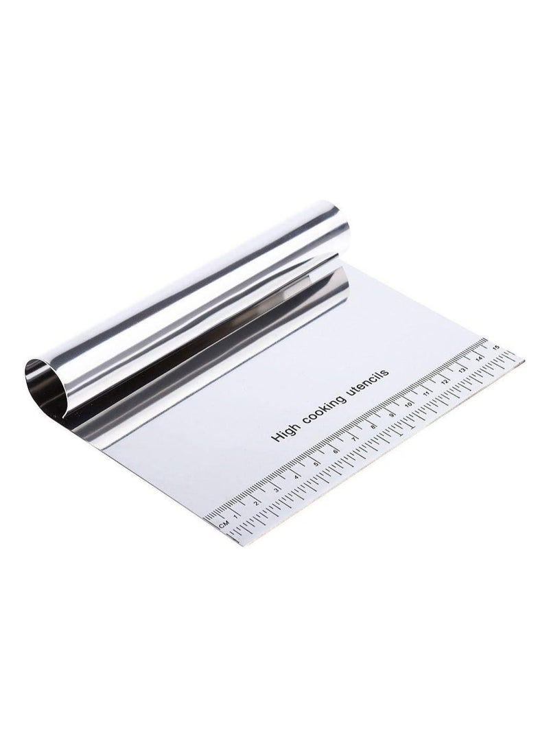 Stainless Steel Cake Smoother & Dough Scraper Cutter – Multipurpose Baking Tool for Fondant, Icing, Pastry & Bread – Durable & Easy to Clean - Image 5
