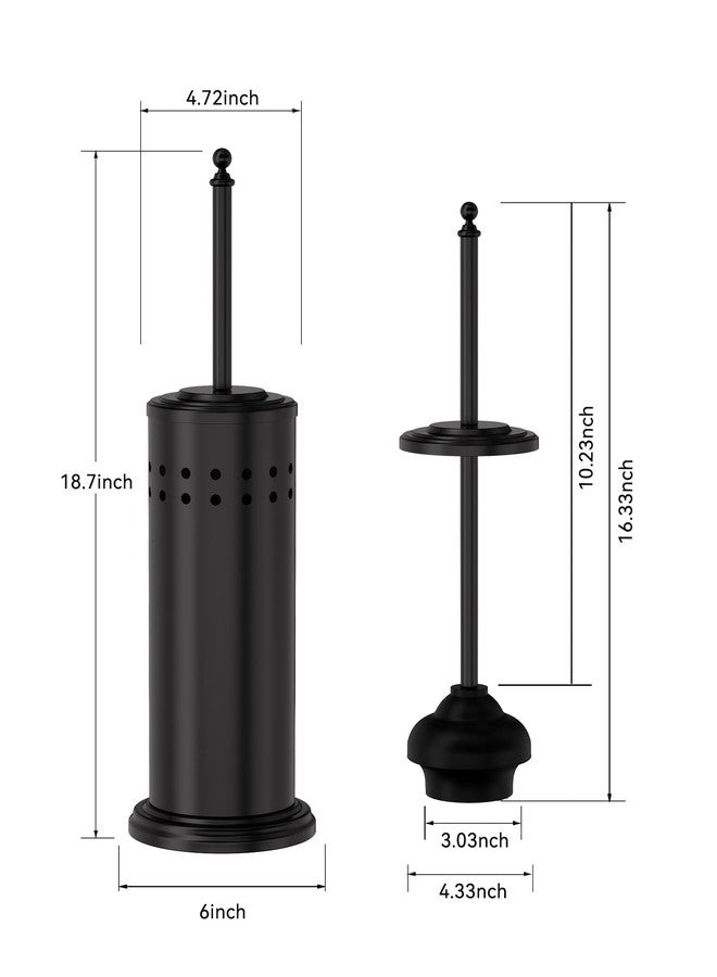 DOWRY Anti-Hand Off Toilet Plunger with Holder for Bathroom,Powerful Efficient Force Suction Cup,Heavy Duty, Deep Cleaning Black - Image 5