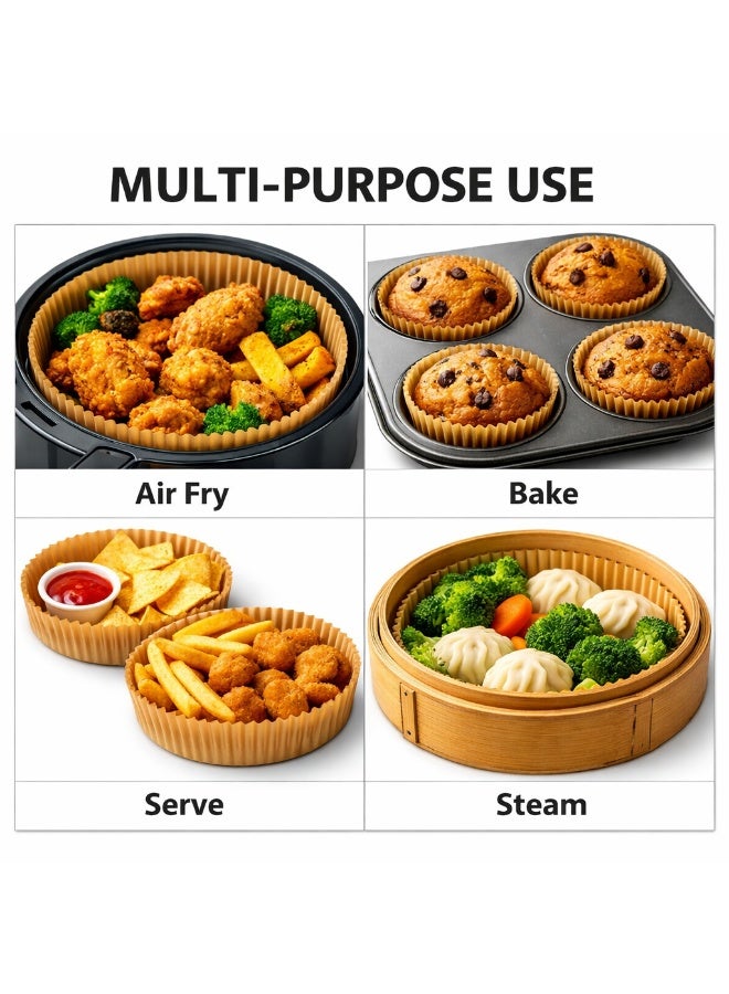Air Fryer Disposable Paper Liners, 100 PCS, Non-stick, Oil-Proof, Water-proof, Food Grade, 160mm x 45mm - Image 2