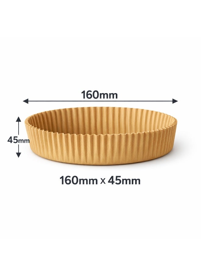 Air Fryer Disposable Paper Liners, 100 PCS, Non-stick, Oil-Proof, Water-proof, Food Grade, 160mm x 45mm - Image 4