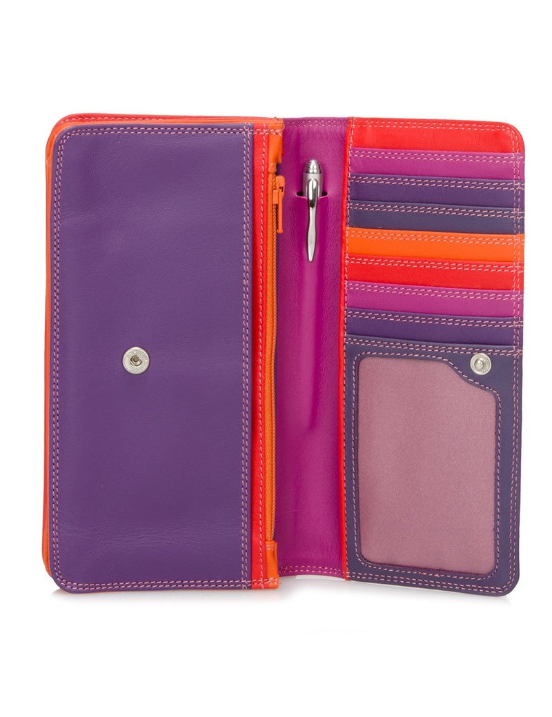 mywalit Medium Matinee Leather Wallet | 10 Card Slots | ID Window & Coin Pocket | Sangria Multi | Stylish & Compact Accessory for Men & Women | Perfect for Everyday Use - Image 3