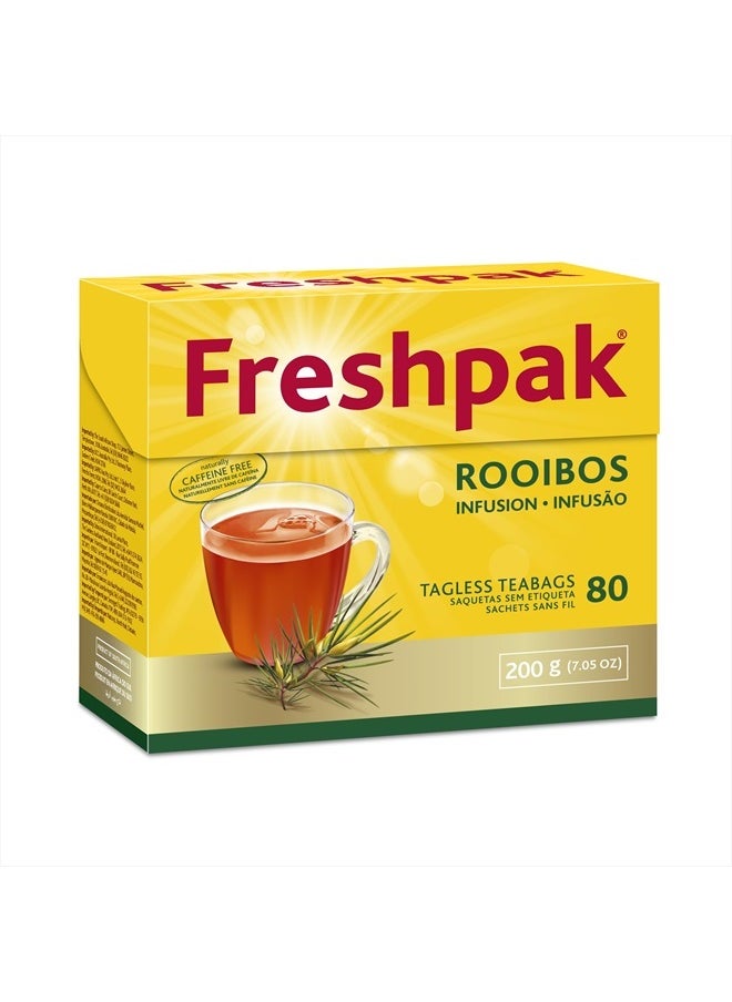 FRESHPAK Rooibos Infusion Tea, 80 Tagless Teabags  - Image 1