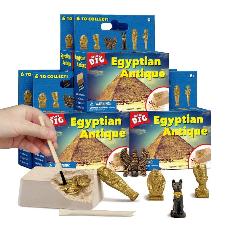 XXTOYS Egyptian Mummy Dig Kit Ancient Egypt Excavation Set for Kids STEM Science Educational Toys 6 Collectible Styles Archaeology Gifts for Boys Age 812