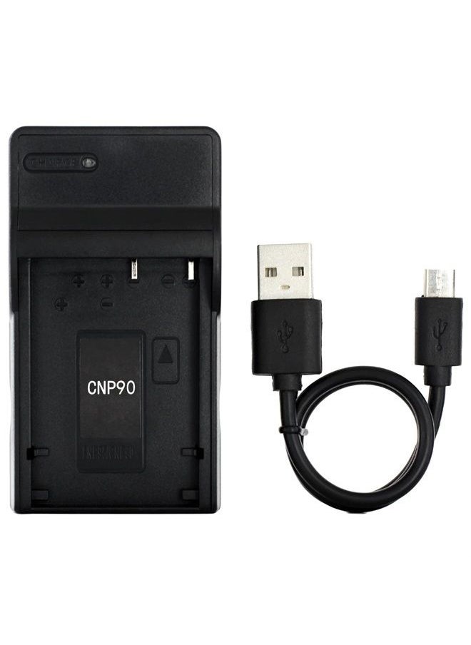 Norifon - NP-90 USB Charger for Casio Exilim EX-FH100, Exilim EX-FH100BK, Exilim EX-H10, Exilim EX-H15, Exilim EX-H20G, Exilim EX-H20GBK, Exilim EX-H20GSR Camera and More - Image 1