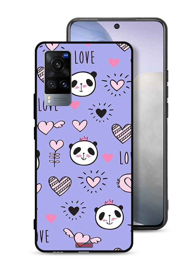 Tolwak Vivo X60 Protective Case Cover Love And Panda Doodle - Image 1