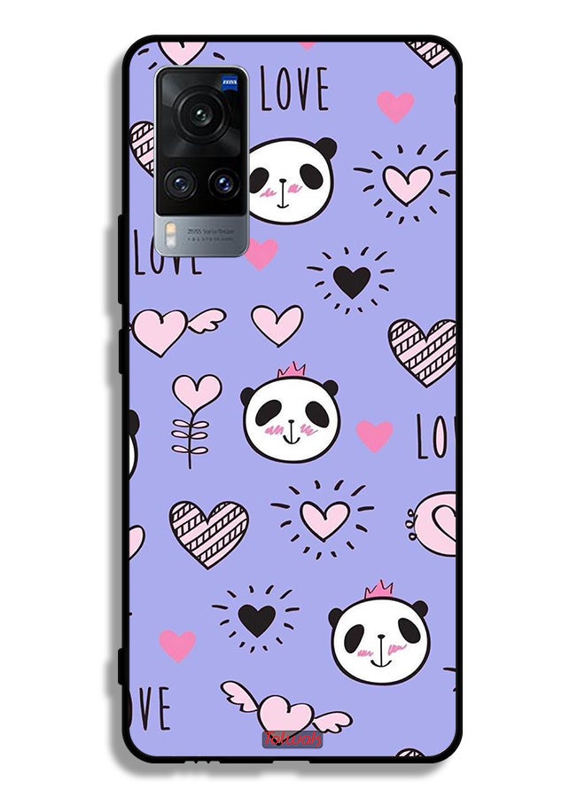 Tolwak Vivo X60 Protective Case Cover Love And Panda Doodle - Image 2