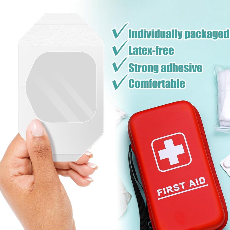 Geiserailie 60 Pcs Transparent Film Dressing 2 3 x 2 75 in Waterproof Adhesive Clear Bandage Patches for Swimming Showering Wounds Post Surgical Shower or PICC Catheter Tattoo Aftercare Bandage - Image 3