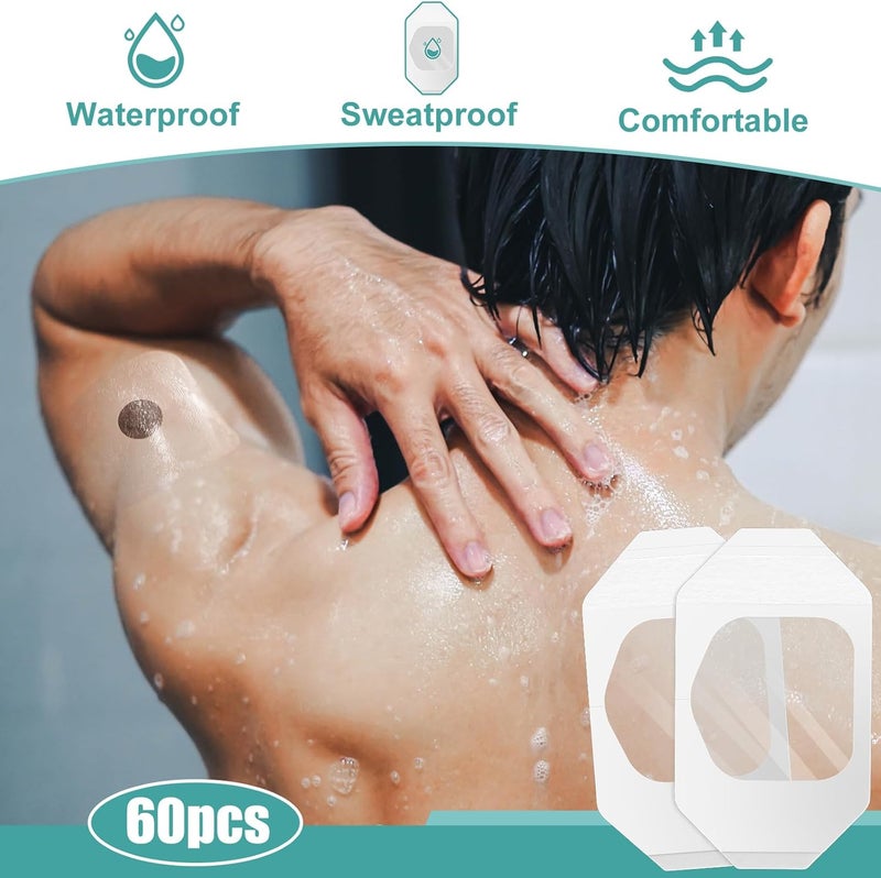 Geiserailie 60 Pcs Transparent Film Dressing 2 3 x 2 75 in Waterproof Adhesive Clear Bandage Patches for Swimming Showering Wounds Post Surgical Shower or PICC Catheter Tattoo Aftercare Bandage - Image 5