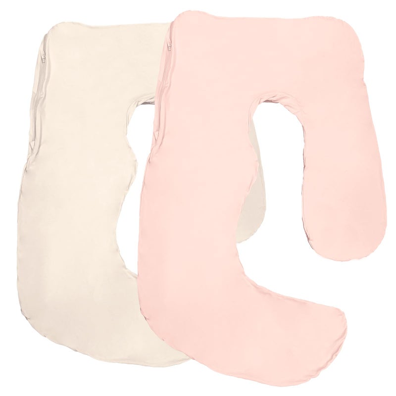 littogoose Maternity Pillow Cover ONLY Compatible with Momcozy Pregnancy Pillow (2 Pack Covers-Pillow NOT Included) - Image 1