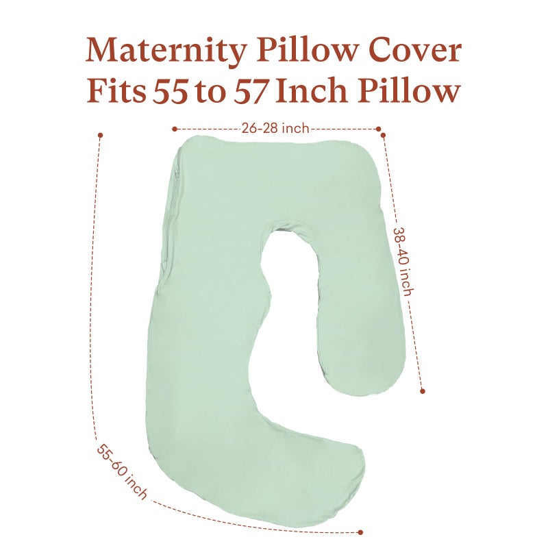 littogoose Maternity Pillow Cover ONLY Compatible with Momcozy Pregnancy Pillow (2 Pack Covers-Pillow NOT Included) - Image 2