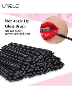 Unique 100 Pieces Disposable Lip Brushes, Disposable Lip Gloss Brushes, Lipstick Stick Applicators, Disposable Nail Brushes, Multifunctional Makeup Lip Brushes for Women and Girls  - Image 4