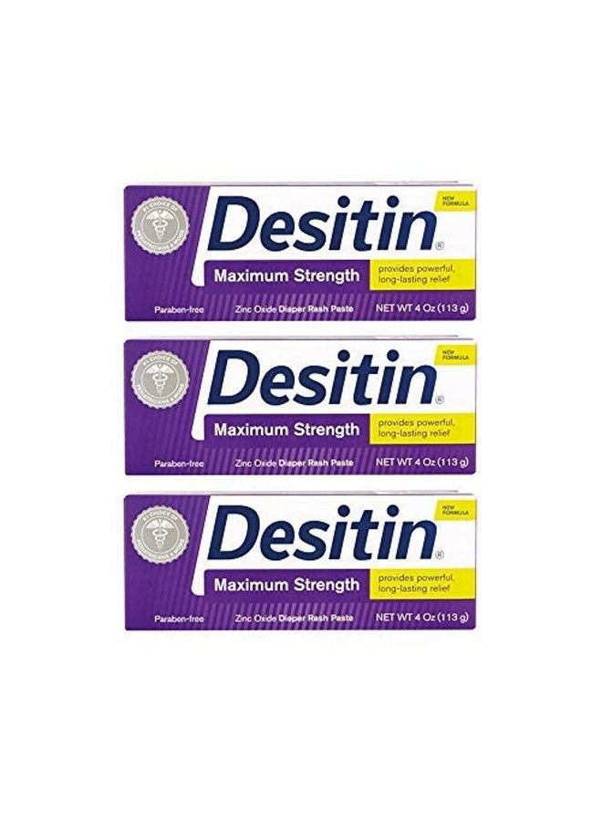 Desitin Maximum Strength Diaper Rash Paste 4 Oz Tube (Pack Of 3) - Image 1