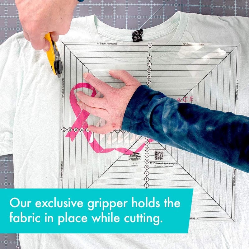 Creative Grids 37cm Square It Up & Fussy Cut Ruler for Quilting - Image 5