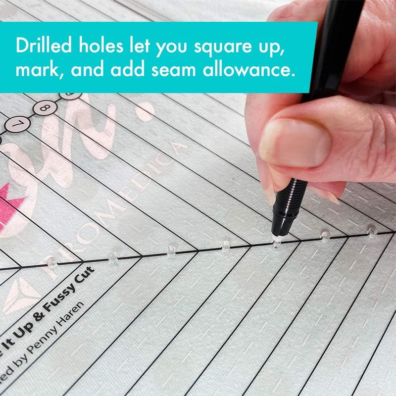 Creative Grids 37cm Square It Up & Fussy Cut Ruler for Quilting - Image 4