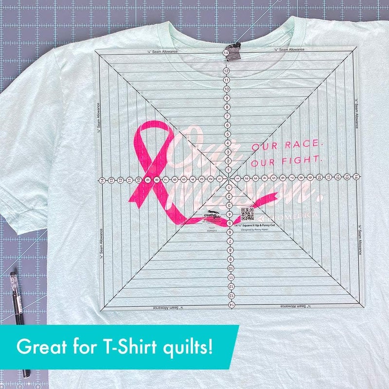 Creative Grids 37cm Square It Up & Fussy Cut Ruler for Quilting - Image 2