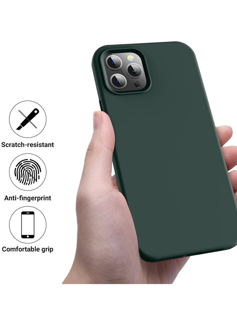 Generic - Compatible with iPhone 15 Pro Case, Liquid Silicone Case, Full Body Protective Cover, Shockproof, Slim Phone Case, Anti-Scratch Soft Microfiber Lining, 6.1 inch (Alpine Green) - Image 1