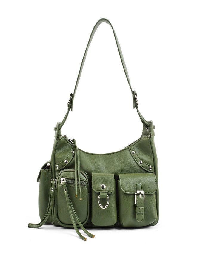 Lino Perros Harper Utility Shoulder Bag Olive - Image 1