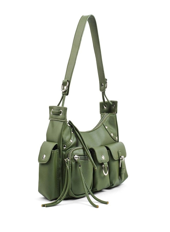Lino Perros Harper Utility Shoulder Bag Olive - Image 2