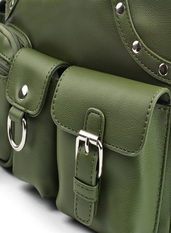 Lino Perros Harper Utility Shoulder Bag Olive - Image 5