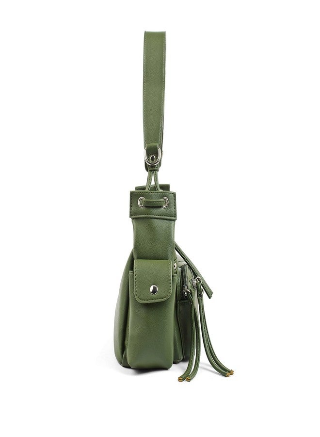 Lino Perros Harper Utility Shoulder Bag Olive - Image 3