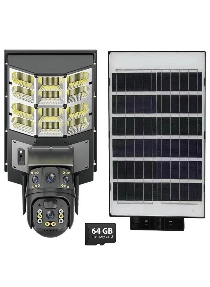 DIGI CORE CCTV Camera For Home 8MP Solar Camera with Streetlight & 64GB Card, Dual Lens 4G (SIM Internet Working Only) Smart Security Camera with HD 3MP Surveillance, IP65 Waterproof Outdoor Camera with Motion Tracking, Night Vision, Two-Way Audio & App Remote Control - Image 1